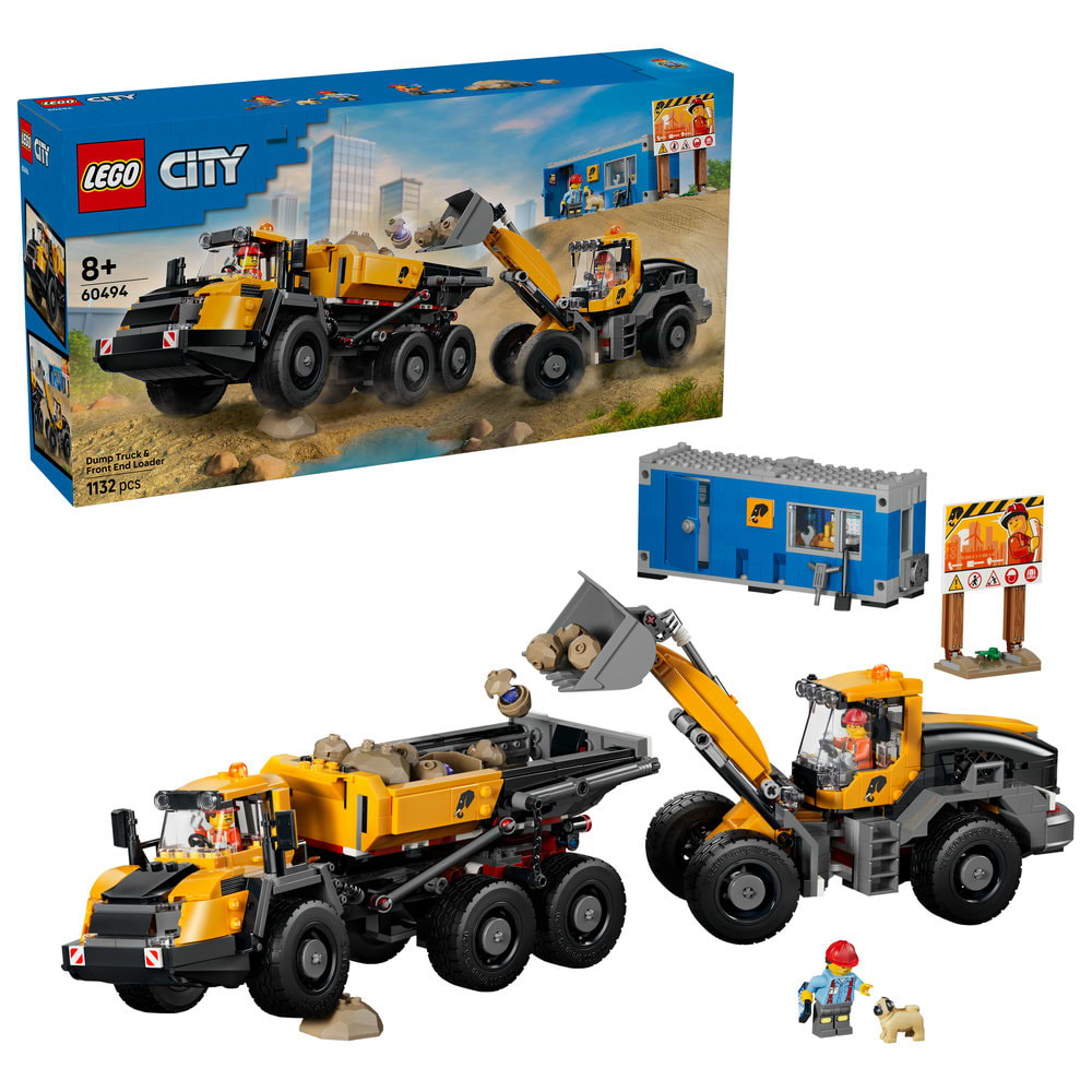 Конструктор LEGO  City Самоскид і фронтальний ковшовий навантажувач (60494)