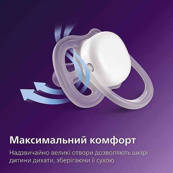 Фото - Ортодонтическая пустышка Philips Avent Ultra Air, 6-18 мес. (SCF087/18)