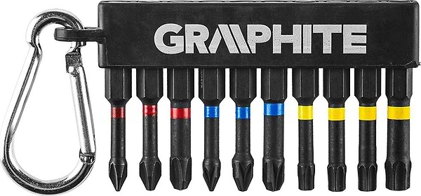 Фото - Набор бит для отвертки GRAPHITE 10 шт. (56H562)
