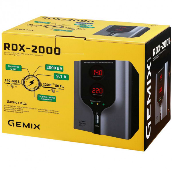 Фото - Стабилизатор напряжения Gemix RDX-2000