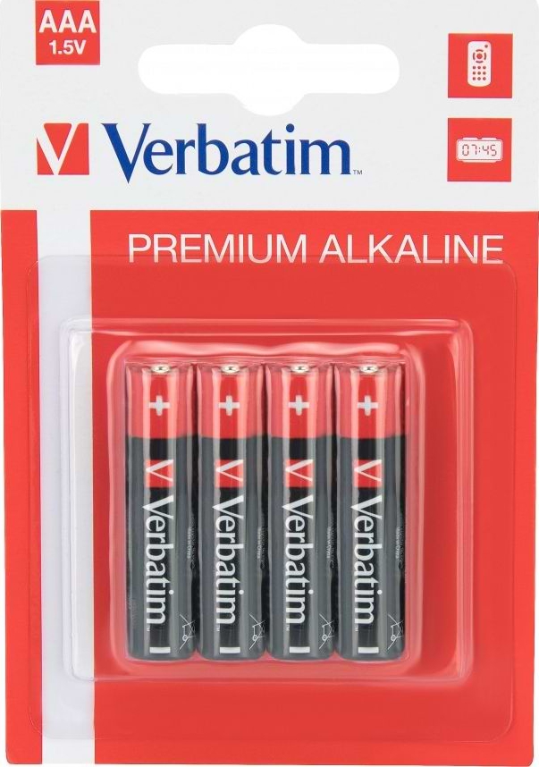 Батарейка тип AAA Verbatim Alkaline AAA/LR03 BL 4 шт. (49920) - Фото 1