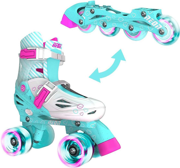 Фото - Ролики Neon Combo Skates Бирюзовый (Размер 34-37)(NT10T4)