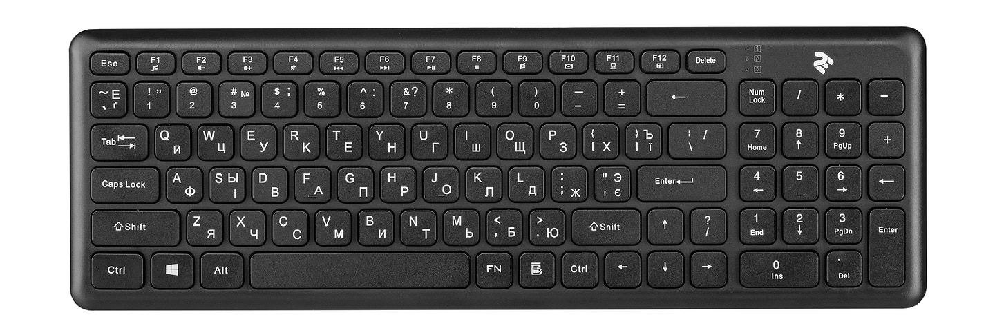Клавиатура беспроводная 2E KS230 Slim WL Black (2E-KS230WB)