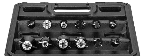 Фото - Набір інструментів VERTO фрез 12 шт. хвостовик 6 мм (60H008)