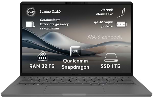 Фото - Ноутбук Asus Zenbook A14 UX3407RA-QD010W Iceland Gray
