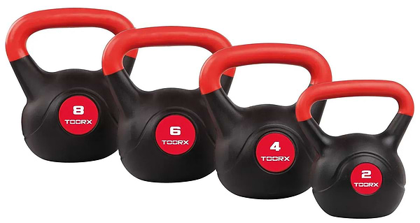 Фото - Гиря Toorx PVC 8 кг Black/Orange (KRP-8)