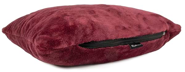 Фото - Набор плед + подушка в авто EVAtech из махры S для Tesla красные (MBLMPSSRV041)