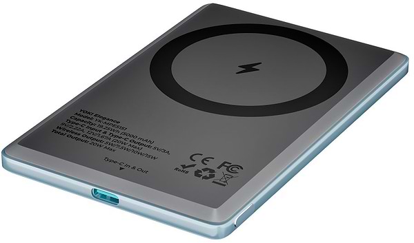 Фото - Батарея мобільна YOKI Magnetic Elegance 15W 5000 mAh (YK-MPE515 Blue)