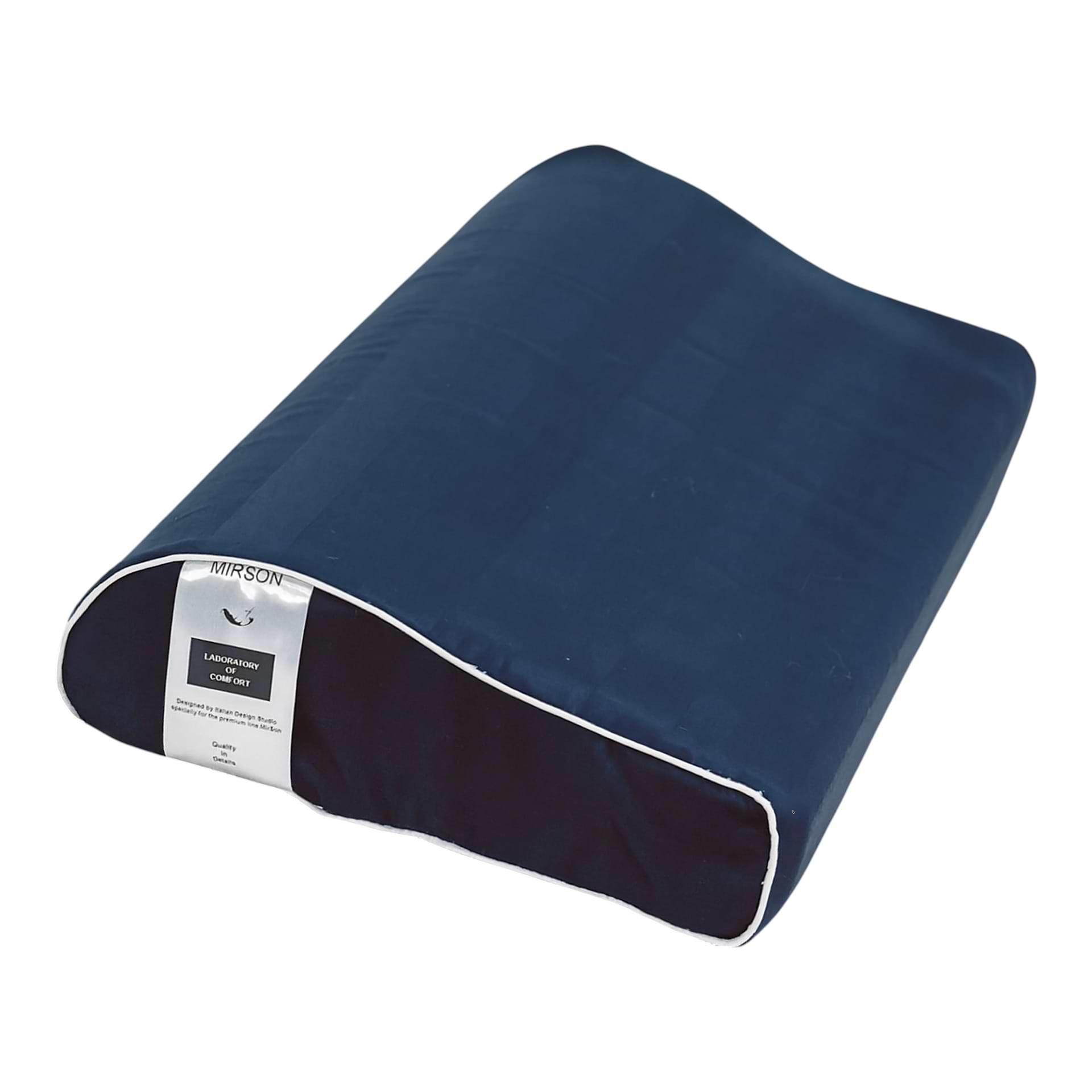 Подушка ортопедична MirSon №6111 Noble stripe Blue sea Kiddy Boy 50х29х5/8 (2200003262650)