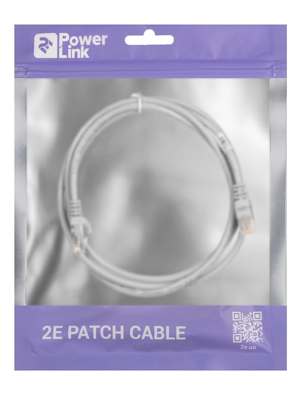 Фото - Кабель патч-корд 2E Cat 5e UTP RJ45 26AWG 1.50 m Grey (2E-PC5ECA-150GRY)