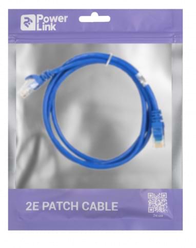 Фото - Кабель патч-корд 2E Cat 5e UTP RJ45  26AWG 1.20 m Blue (2E-PC5ECOP-120BL)