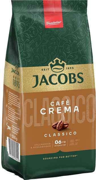 Кофе в зернах Jacobs Cafe Crema Classico 500г