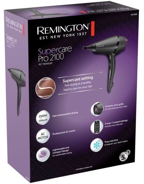 Фото - Фен Remington Supercare PRO 2100 AC motor (AC7100)