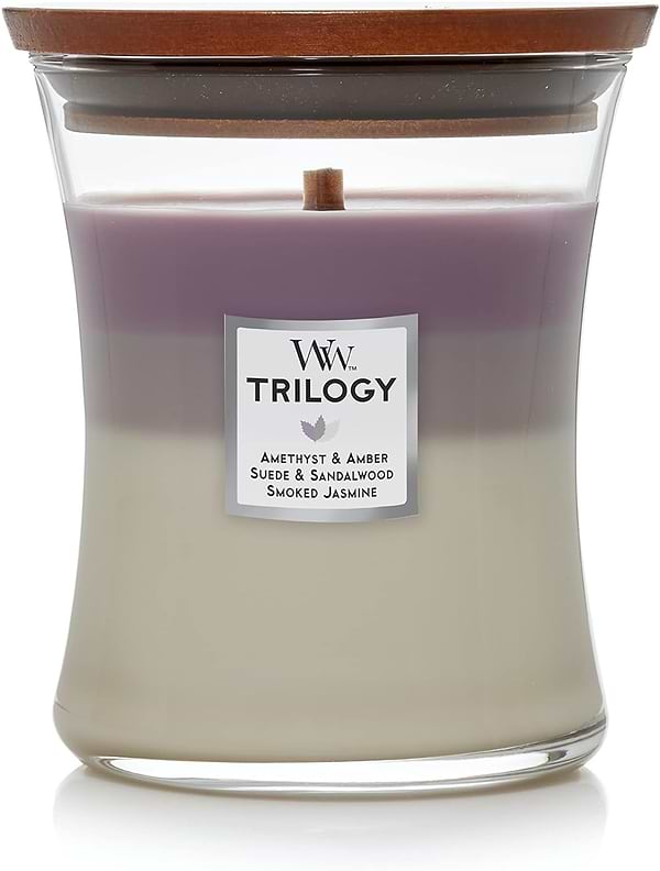 Фото - Свеча стекло Woodwick Medium Trilogy Amethyst Sky (Аметистовое небо) 275г (1707527E)