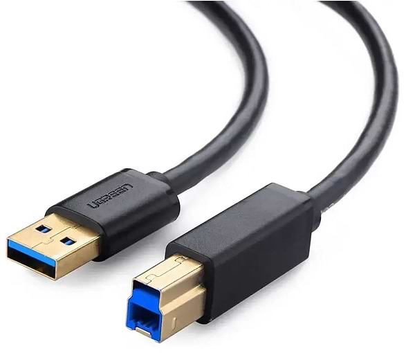 Фото - Кабель USB type A - USB type B UGREEN US210 USB 3.0 AM to BM Print 1m Black (30753)