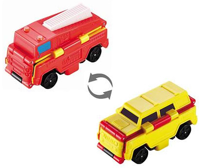 Машинка-трансформер Flip Cars 2 в 1 Пожежний автомобіль і Позашляховик (EU463875-05)