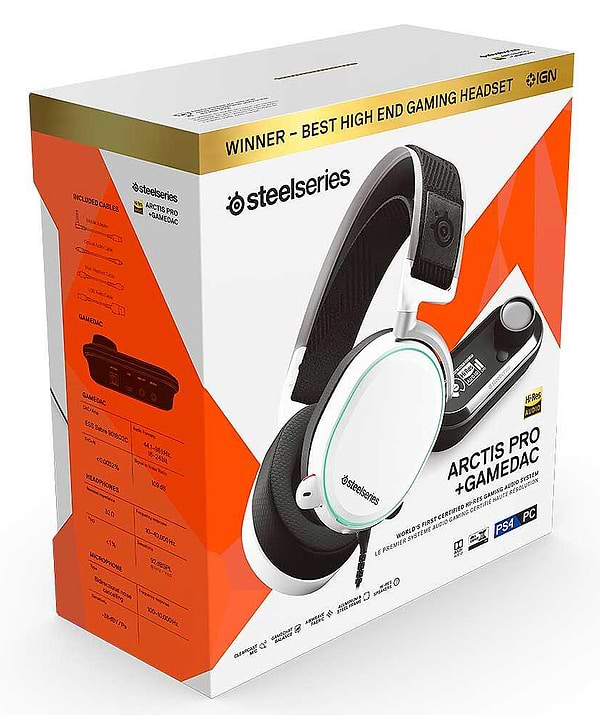 Фото - Гарнітура дротова ігрова SteelSeries Arctis Pro + GameDAC White (61454)