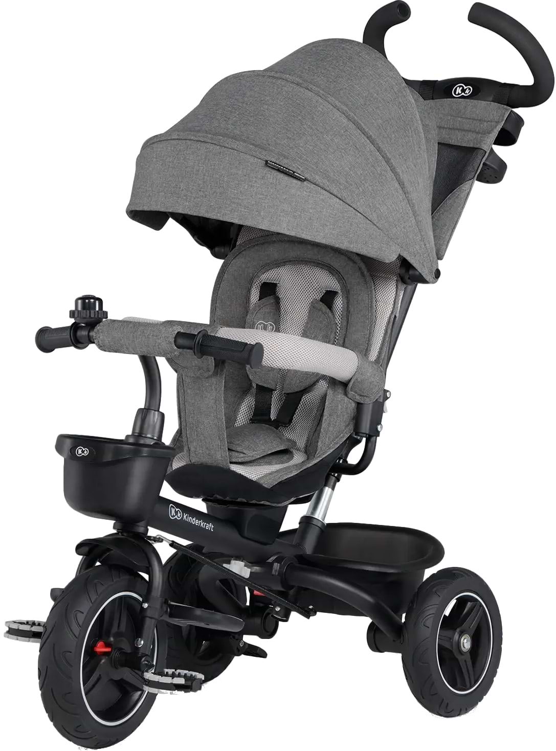 Триколісний велосипед Kinderkraft Spinstep Platinum Grey (KRSPST00GRY0000) - Фото 1