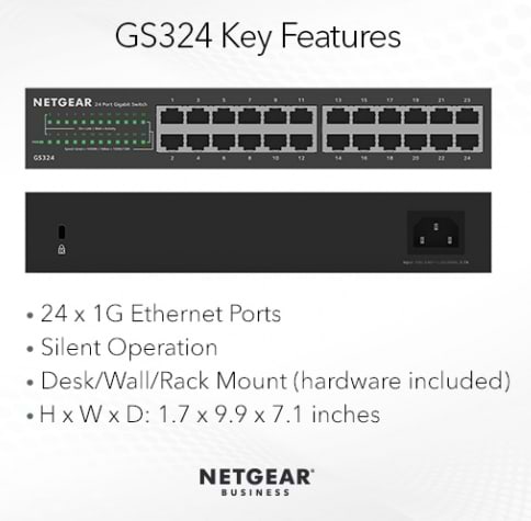 Фото - Коммутатор локальной сети (Switch) Netgear GS324-200EUS