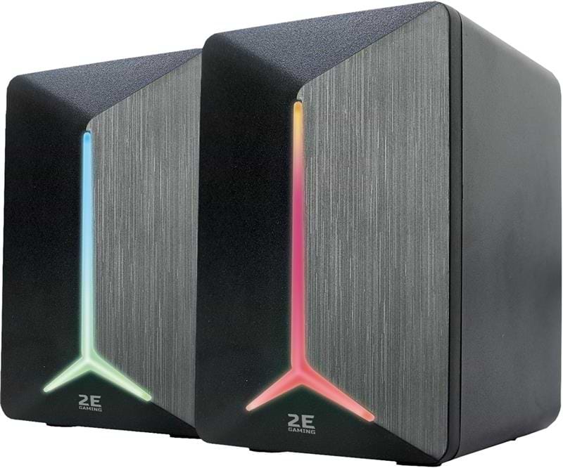 Компьютерная акустика обычная 2.0 2E Speakers SG300 2.0 RGB 3.5mm Black (2E-SG300B) - Фото 1