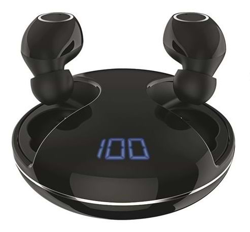Наушники вкладыши беспроводные TWS 2E RainDrops Х True Wireless Waterproof Mic Black (2E-EBTWRDXBK) - Фото 1
