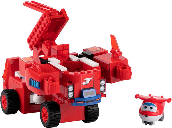 Фото - Пластиковий конструктор Super Wings Small Blocks 2-in-1 Buildable Transforming Vehicle Jett Джетт (EU385005)
