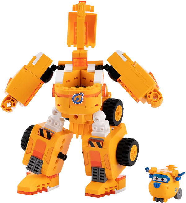 Фото - Пластиковий конструктор Super Wings Small Blocks 2-in-1 Buildable Transforming Vehicle Donnie Донні (EU385007)