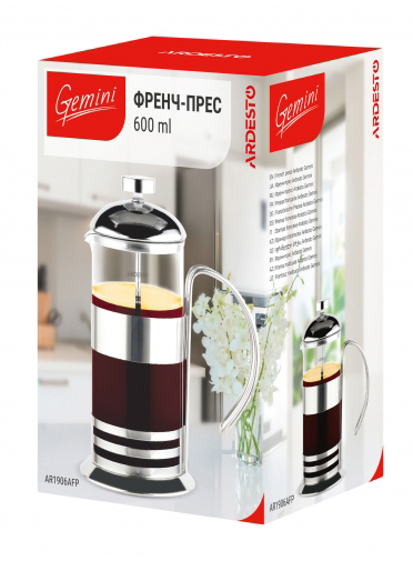 Фото - Френч-пресс Ardesto Gemini Asti 600 мл (AR1906AFP)