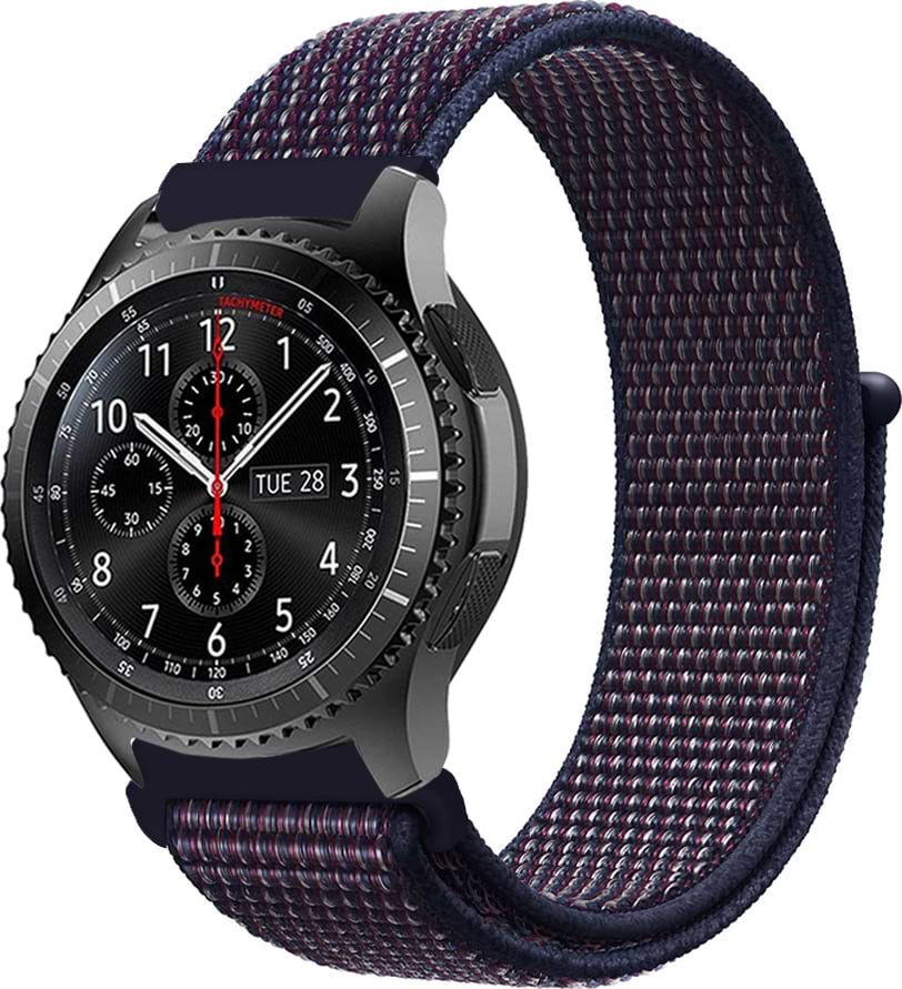 Ремінець для смарт-годинника BeCover Nylon Style for Samsung Galaxy Watch 42mm/Watch Active/Active 2 40/44mm/Watch 3 41mm/Gear S2 Classic/Gear Sport Deep Blue (
