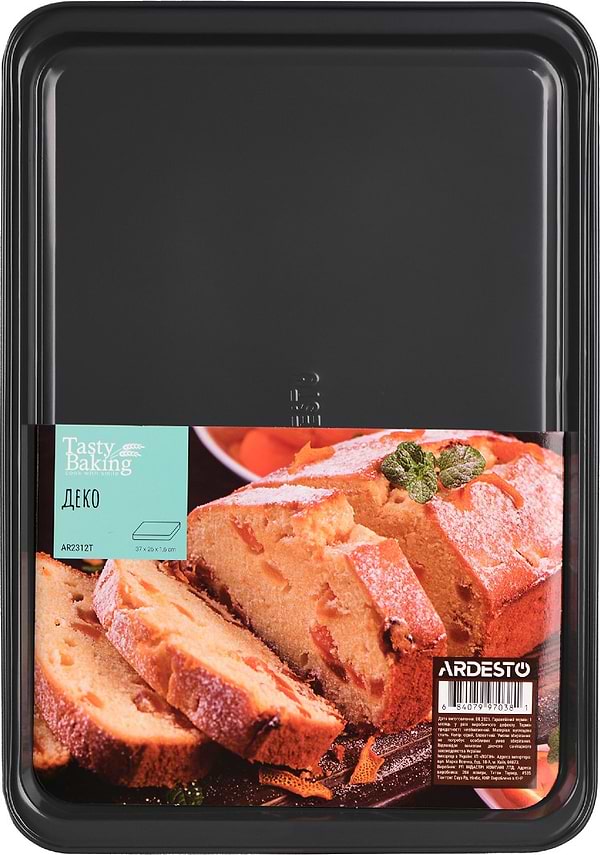 Фото - Уцінка - Лист Ardesto Tasty Baking 37x26x1.6 см Grey/Blue (AR2312T) #
