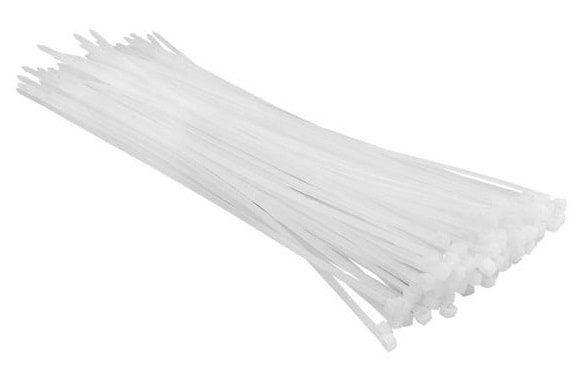 Фото - Набір хомутів Top Tools 3.6x300мм 100 шт. White (44E954)