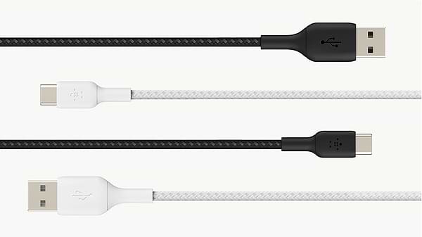 Фото - Кабель синхронизации данных Belkin USB-A - USB-С Braided 1 м White (CAB002BT1MWH)