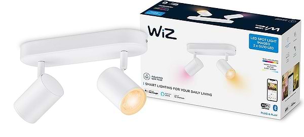 Фото - Розумна лампа WiZ IMAGEO Spots 2x5W 2200-6500K RGB Wi-Fi (929002658801)