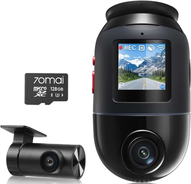 Відеореєстратор 70mai Dash Cam X800-2 Omni 128GB Black +RC14 Rear Camera Set - Фото 1