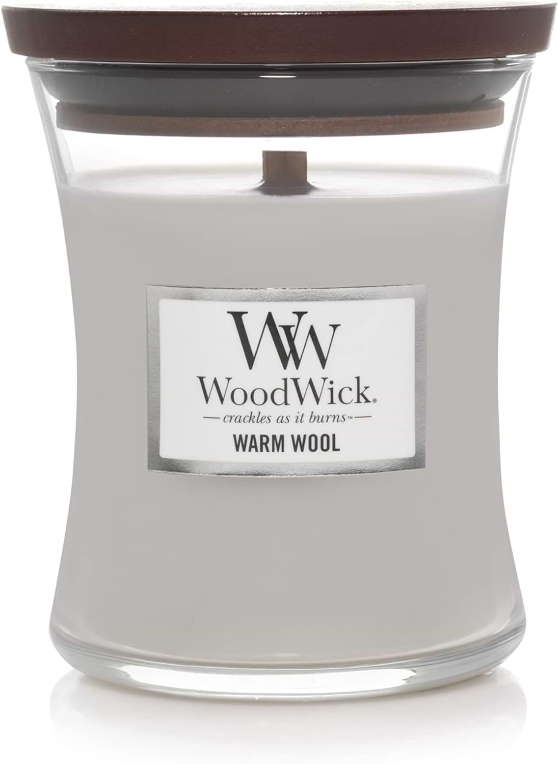 Свічка скло Woodwick Medium Warm Wool (Тепла шерсть) 275г (1725452E) - Фото 1