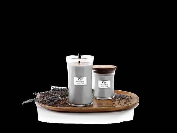 Фото - Свеча стекло Woodwick Medium Lavender & Cedar (Лаванда и Кедр) 275г (1666266E)