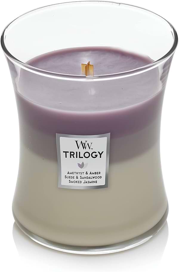 Фото - Свеча стекло Woodwick Medium Trilogy Amethyst Sky (Аметистовое небо) 275г (1707527E)