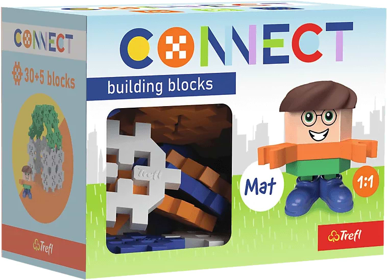 Пазлы (3-4 года) Trefl Connect 35 дет. с игровой фигуркой Mat (20054)
