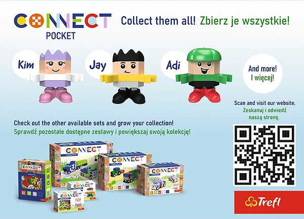 Фото - Пазли (3-4 роки) Trefl Connect 35 дет. з ігровою фігуркою Mat (20054)