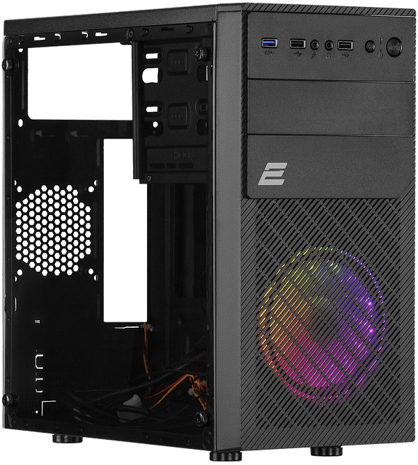 Фото - Уценка - Корпус 2E BASIS MiniT, Micro ATX, Mini ITX, 2xUSB2.0, 1xUSB3.0, 1x120мм ARGB без БП (2E-RD850)