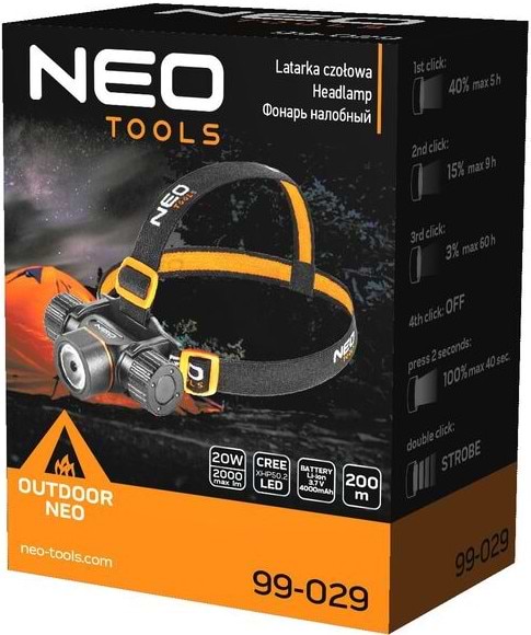 Фото - Ліхтар налобний Neo Tools 99-029