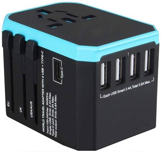 Мережевий зарядний пристрій UFT 4 USB + Type-C (NA1)