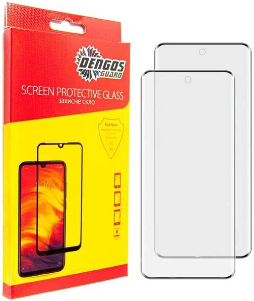 Защитное стекло для смартфона DENGOS for Xiaomi Redmi Note 14 Pro Black Full Glue 2 шт. (DG-TG2P-64)