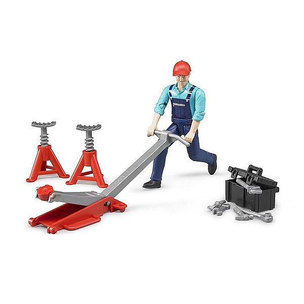 Фото - Ігровий набір мікс BRUDER фігурка автомеханіка з інструментами (62100)