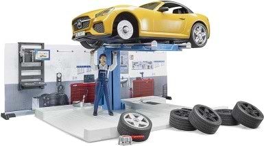 Фото - Набор игровых фигурок BRUDER Авто-мастерская с фигурками и аксессуарами  (62110)