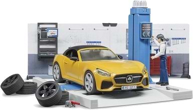 Фото - Набор игровых фигурок BRUDER Авто-мастерская с фигурками и аксессуарами  (62110)