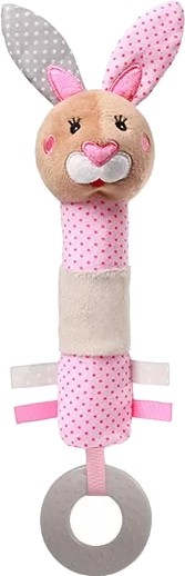 Фото - Брязкальце BabyOno з пищалки "Кролик Юлія", 9х24 см (621)