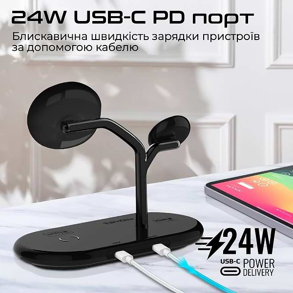 Фото - Беспроводное зарядное устройство Promate synergy-pro.black