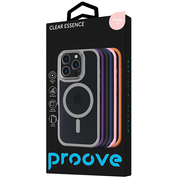 Фото - Чохол для смартфону Proove Clear Essence Case with Magnetic Ring iPhone 13 Pink Sand (PCCEIP130028)