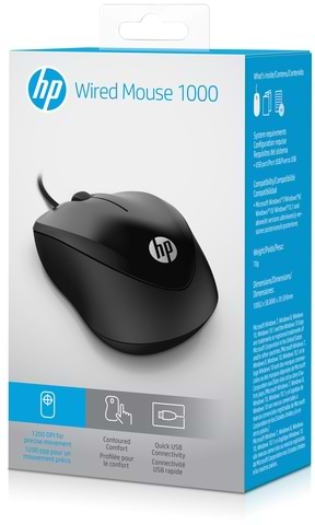 Фото - Мышь проводная HP Wired 1000 (4QM14AA)